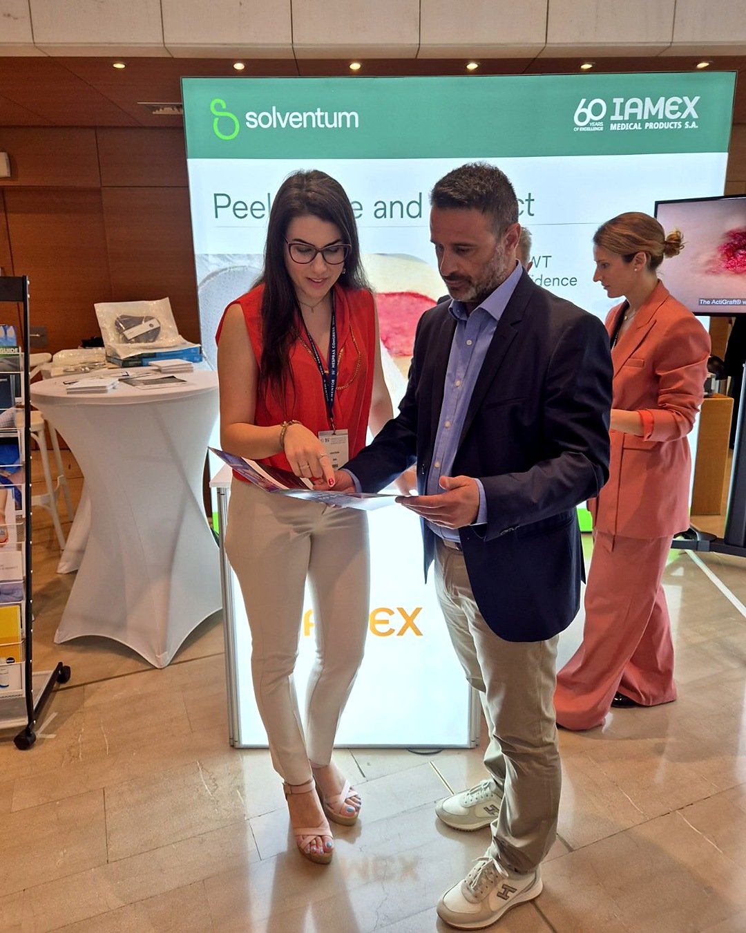 The IAMEX team at Booth 22, 16th HESPRAS Congress, Athens